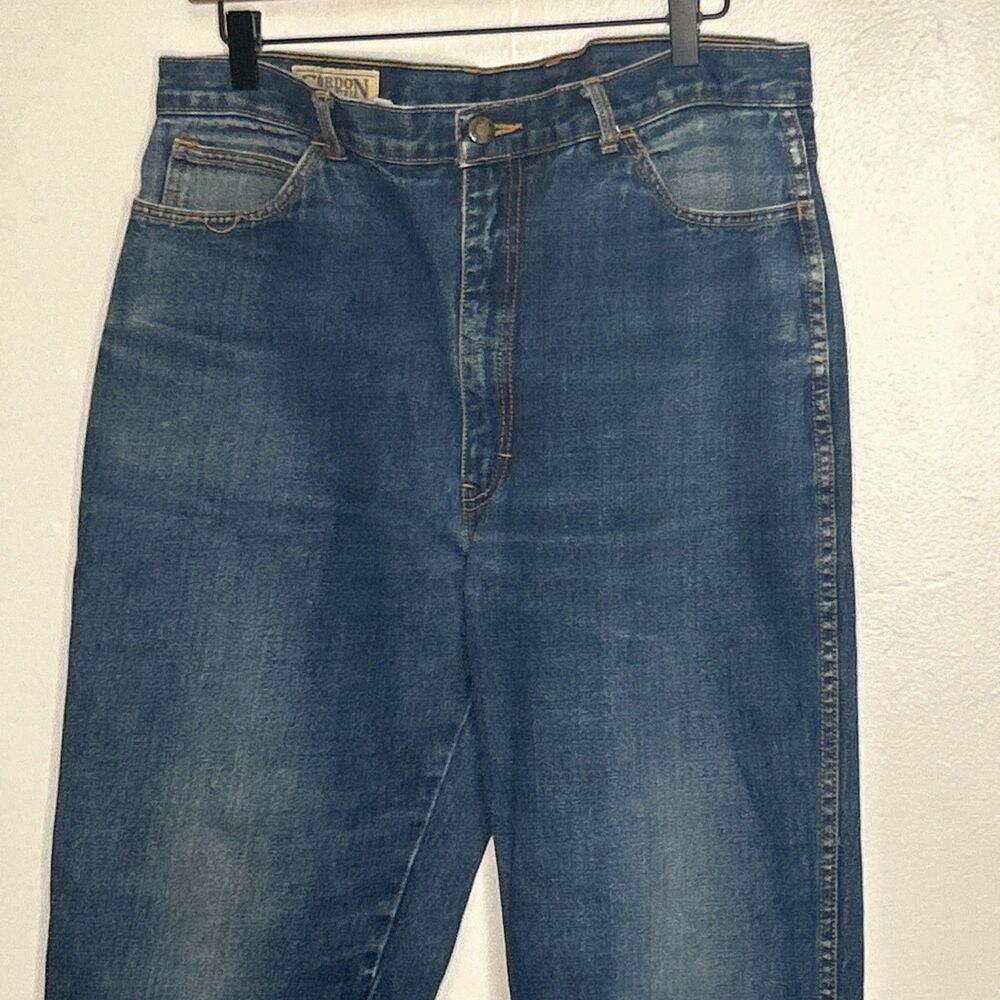 Cordon Bleu Denim Jeans 80's Vintage waist 38" inseam 36" Dad Grandpa Hong Kong